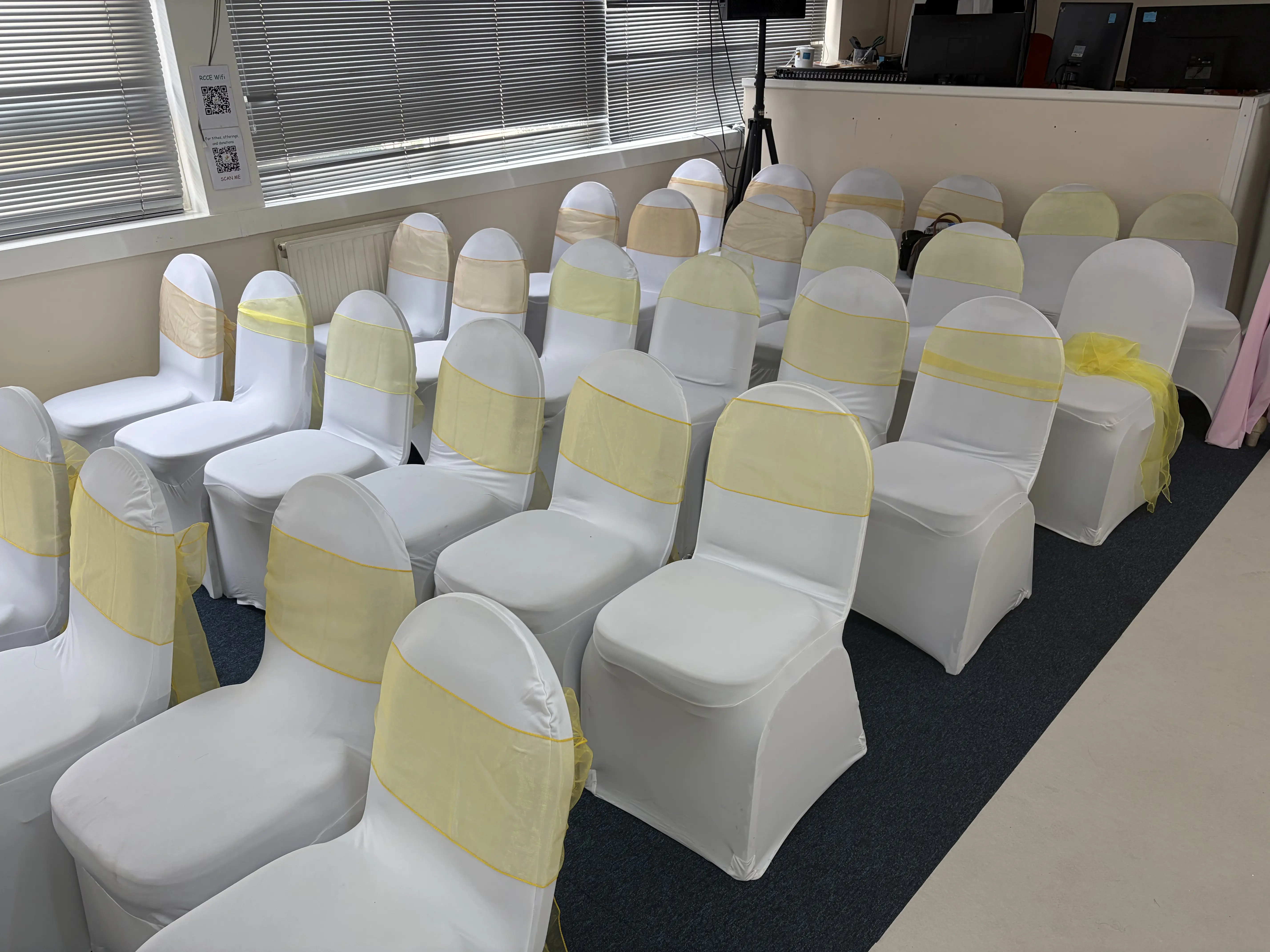 Wedding decorations and stage at The Revive Centre